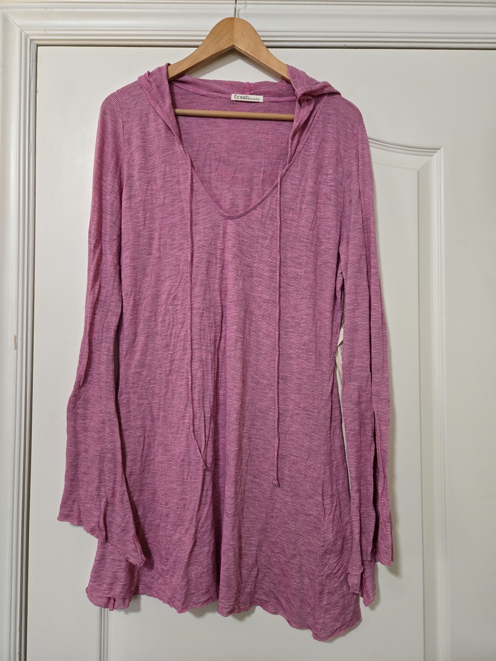 Fresh Laundry  Rose Hooded Long-Sleeve Tunic Soft Cozy